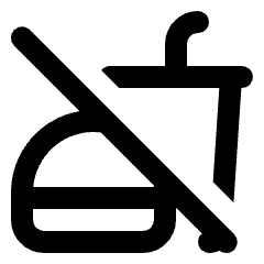 No Food Icon from Rounded Line - Streamline Material Set