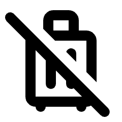 No Luggage Icon from Rounded Line - Streamline Material Set