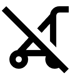 No Stroller Icon from Outlined Line - Streamline Material Set