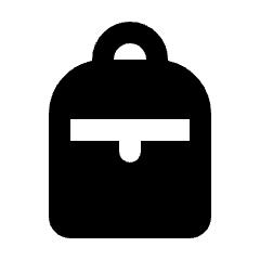 Personal Bag Fill Icon from Rounded Fill - Streamline Material Set