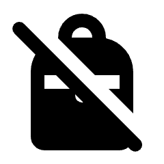 Personal Bag Off Fill Icon from Rounded Fill - Streamline Material Set