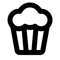 Popcorn Icon from Rounded Line - Streamline Material Set