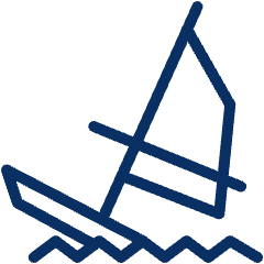 Sailboat Icon from Cyber Line Set
