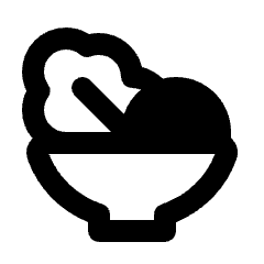 Salad Icon from Rounded Line - Streamline Material Set