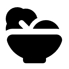 Salad Fill Icon from Rounded Fill - Streamline Material Set