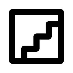 Stairs Icon from Outlined Line - Streamline Material Set