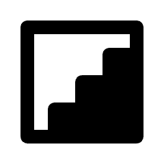 Stairs Fill Icon from Outlined Fill - Streamline Material Set