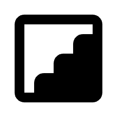 Stairs Fill Icon from Rounded Fill - Streamline Material Set