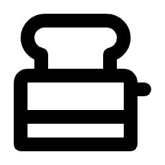 Toaster Icon from Rounded Line - Streamline Material Set