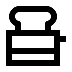 Toaster Icon from Sharp Line - Streamline Material Set