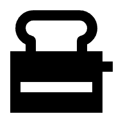 Toaster Fill Icon from Sharp Fill - Streamline Material Set