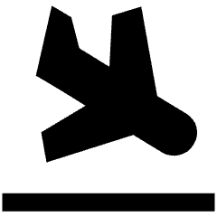 Travel Plane Landing Icon from Nova Solid Set