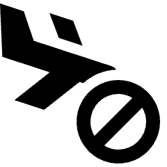 Travel Plane Not Landing Icon from Nova Solid Set