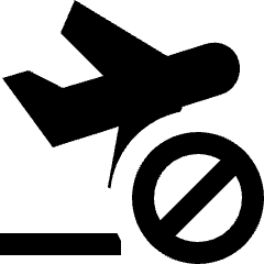Travel Plane Not Take Off Icon from Nova Solid Set