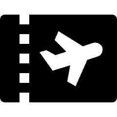 Travel Plane Ticket Icon from Nova Solid Set