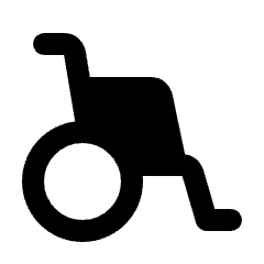 Wheelchair Fill Icon from Rounded Fill - Streamline Material Set