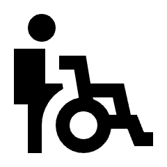 Wheelchair Pickup Fill Icon from Sharp Fill - Streamline Material Set
