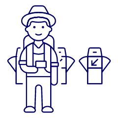 Bagpacker Trip 1 Illustration from UX Line Set