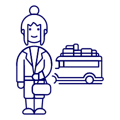 Bus Traveler 1 Illustration from UX Line Set