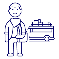 Bus Traveler 4 Illustration from UX Line Set