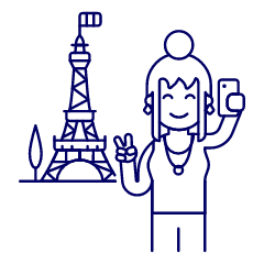 Eifel Selfie 5 Illustration from UX Line Set