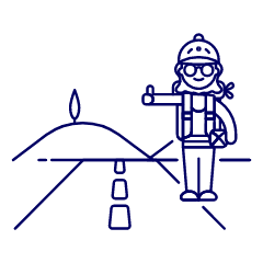 Hitchhiking 1 Illustration from UX Line Set