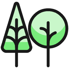 Tree Two Icon from Ultimate Colors Set