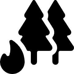 Trees Camp Fire Icon from Ultimate Bold Set