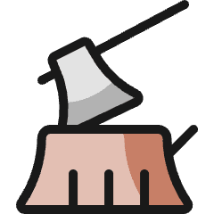 Trees Chop Icon from Ultimate Colors Set