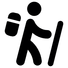 Trekking Person Icon from Ultimate Bold Set