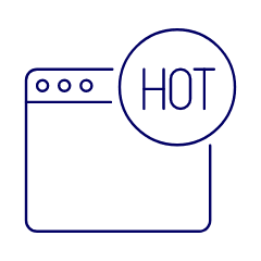 Browser Hot Sign Illustration from UX Line Set