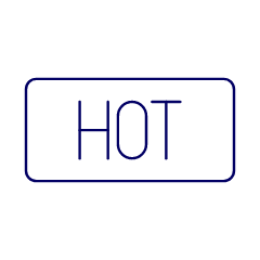 Hot Rectangle Sign Illustration from UX Line Set