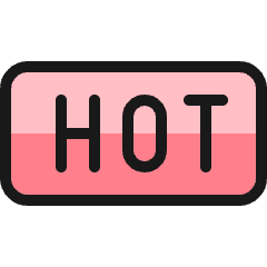 Trends Hot 1 Icon from Ultimate Colors Set