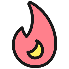 Trends Hot Flame Icon from Ultimate Colors Set