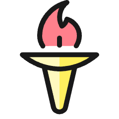 Trends Torch Icon from Ultimate Colors Set