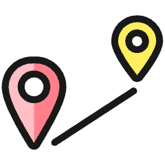 Trip Distance Icon from Ultimate Colors Set