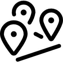 Trip Multiple Destination Icon from Ultimate Regular Set