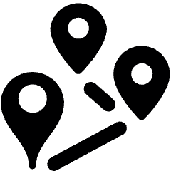 Trip Multiple Destination Icon from Ultimate Bold Set