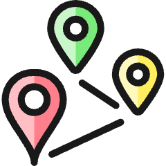 Trip Multiple Destination Icon from Ultimate Colors Set