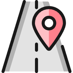Trip Road Icon from Ultimate Colors Set