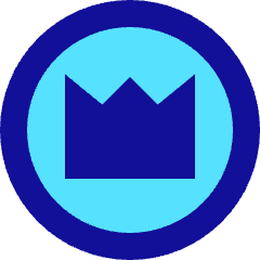 Crown Circle Icon from Sharp Pop Set