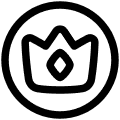 Crown Circle Icon from Plump Line Set