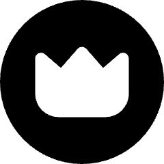 Crown Circle Icon from Core Solid Set