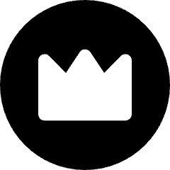 Crown Circle Icon from Micro Solid Set