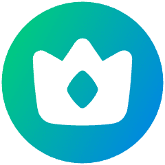 Crown Circle Icon from Plump Gradient Set