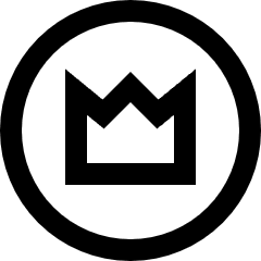 Crown Circle Icon from Sharp Line Set