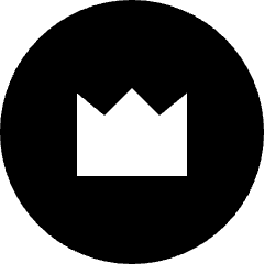 Crown Circle Icon from Sharp Solid Set