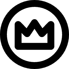 Crown Circle Icon from Micro Line Set