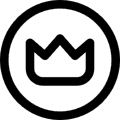 Crown Circle Icon from Core Line Set