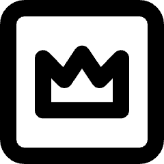 Crown Square Icon from Micro Line Set